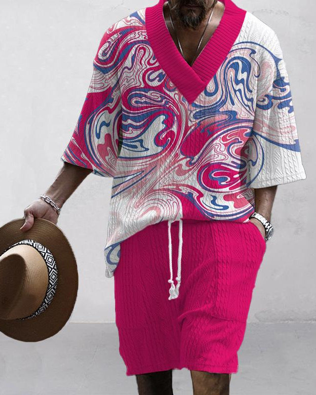 Loose Casual Short Sleeve Suit