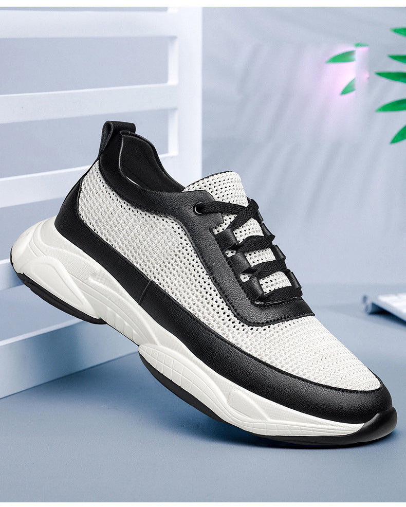Summer New Height Increasing Insole Black Casual Men's Sneaker