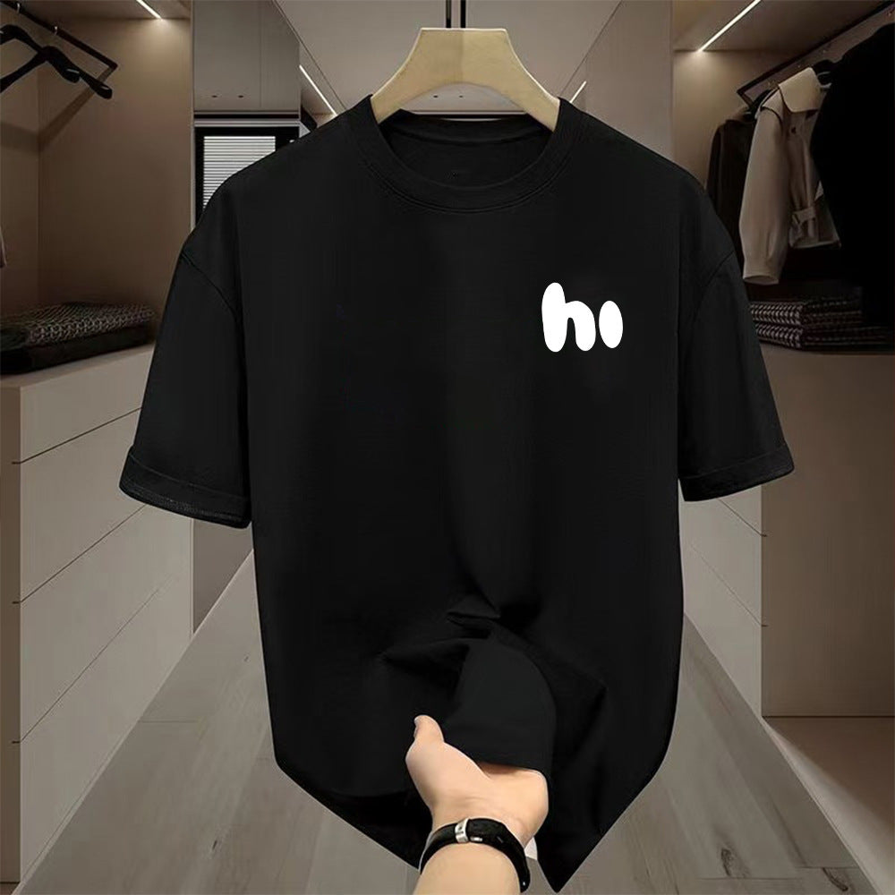 Letter Short Sleeve Sports Men T-shirt