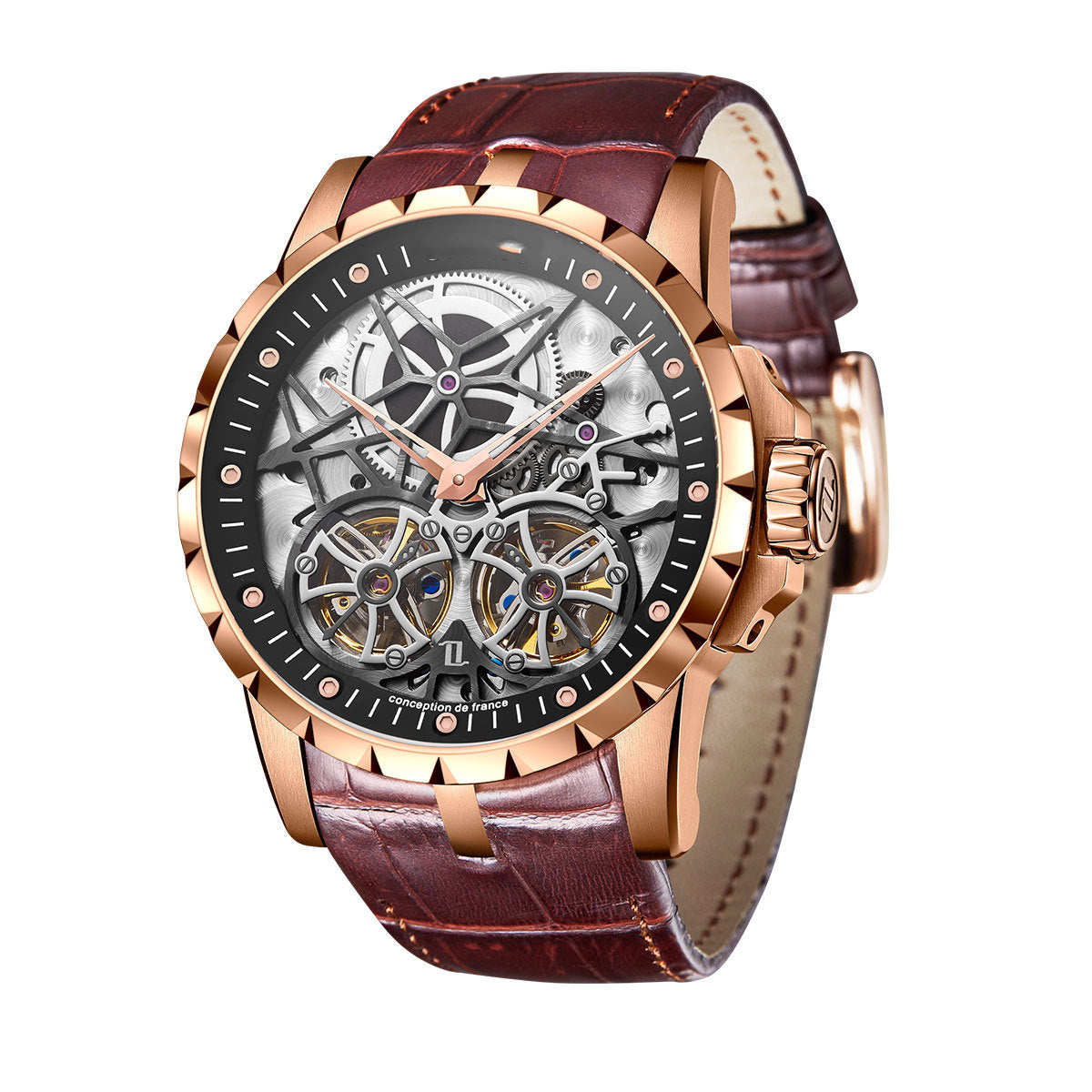 Men's Fully Automatic Mechanical Cut-out Watch