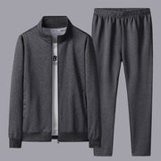 Middle-aged And Elderly Men's Cardigan Trousers Two-piece Set