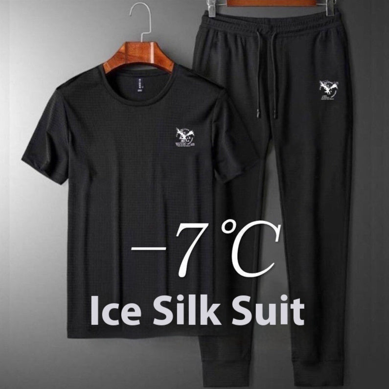 Quick-drying Sports Ice Silk Men Leisure Set
