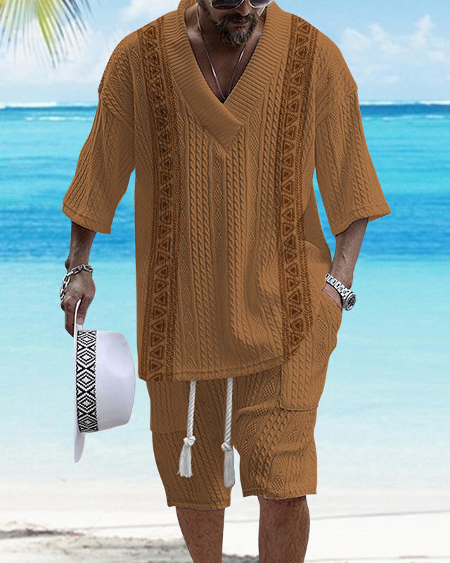 Loose Casual Short Sleeve Suit