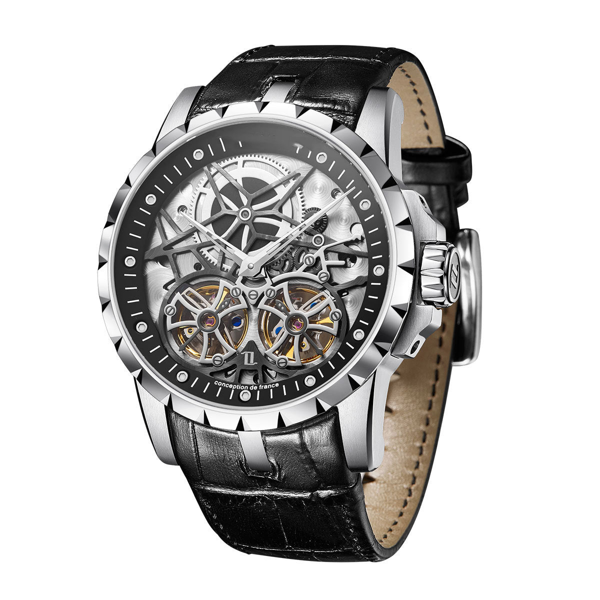 Men's Fully Automatic Mechanical Cut-out Watch