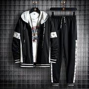 Men's Fashion Personality Hooded Casual Suit