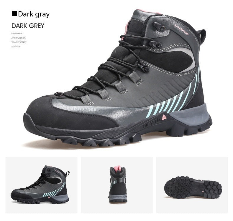 High-top Waterproof Shoes Soft Bottom Non-slip Leather