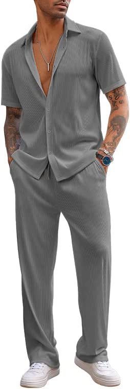 Solid Color Short-sleeved Trousers Loose Leisure Suit