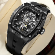 Men's Stainless Steel Shell Automatic Hollow Mechanical Watch