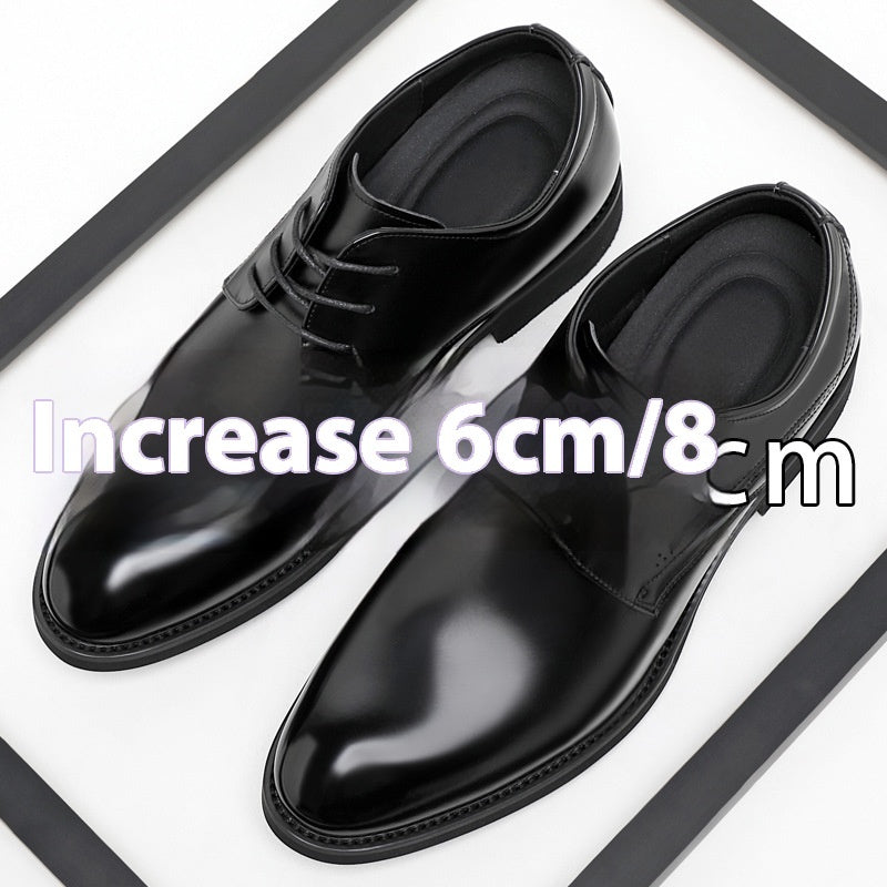 Business Formal Wear Genuine Leather Breathable Increased Men's Shoes