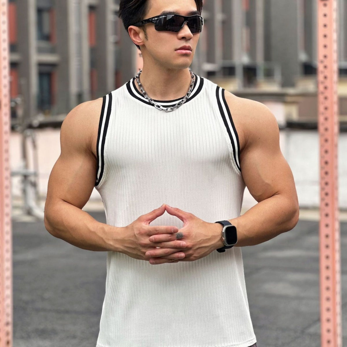 Fitness Sports Sleeveless T-shirt Loose Breathable