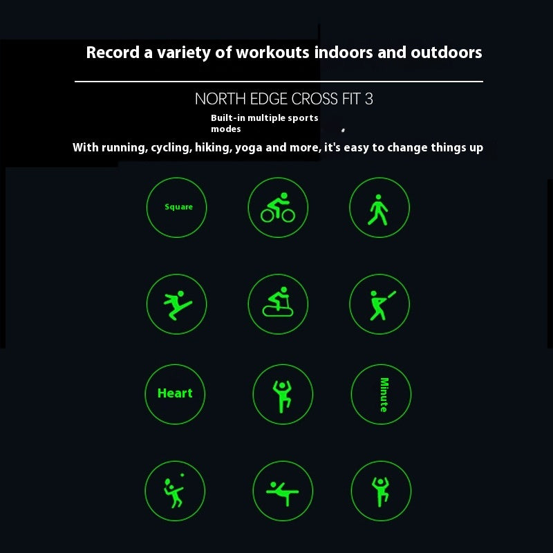 Outdoor Sport Smart Watch Altitude Air Pressure Compass Multifunctional