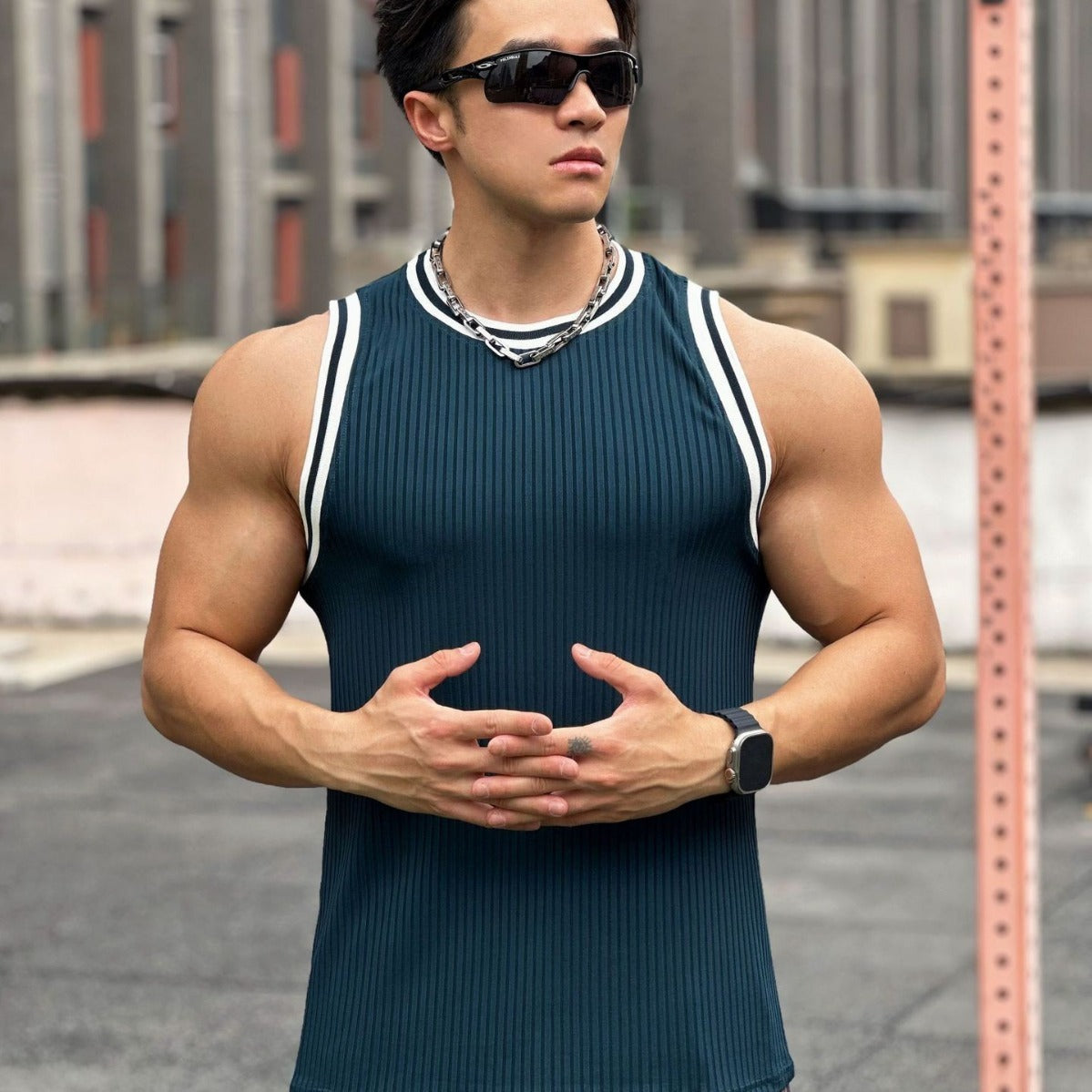 Fitness Sports Sleeveless T-shirt Loose Breathable